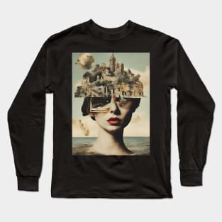 Surreal Citadel: A Dreamer's Escape Long Sleeve T-Shirt